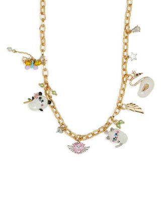 Ожерелье-нагрудник с подвесками из искусственного камня и жемчуга Betsey Johnson