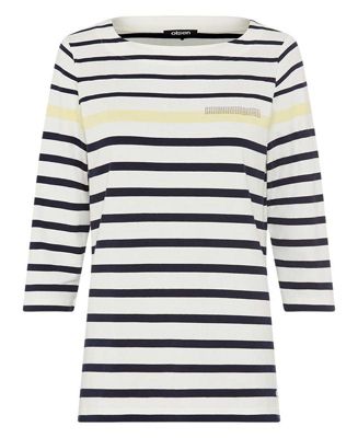 Женская футболка Olsen в полоску с вырезом лодочкой от Olsen