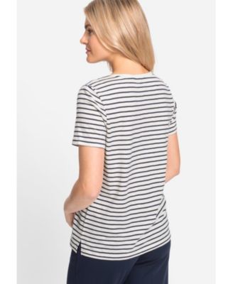 Женская футболка Olsen с блестками и полосой