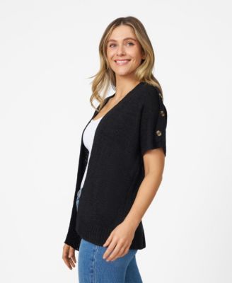 Женский кардиган с открытой передней частью, связанный из ленточной пряжи Cable & Gauge