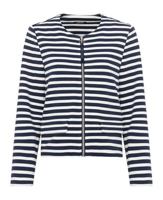 Женская полосатая куртка Olsen без воротника и молнии спереди