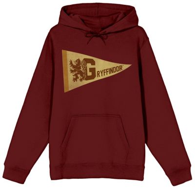 Мужской пуловер с вымпелом Гриффиндора в стиле Гарри Поттера, толстовка с капюшоном-X-Large