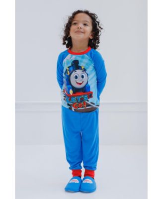 Little Boys Pajama Shirt Pants and Slippers 3 Piece