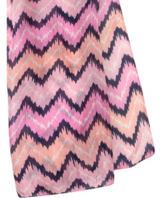 Шарф с шевронным принтом Olsen из 100% шелка