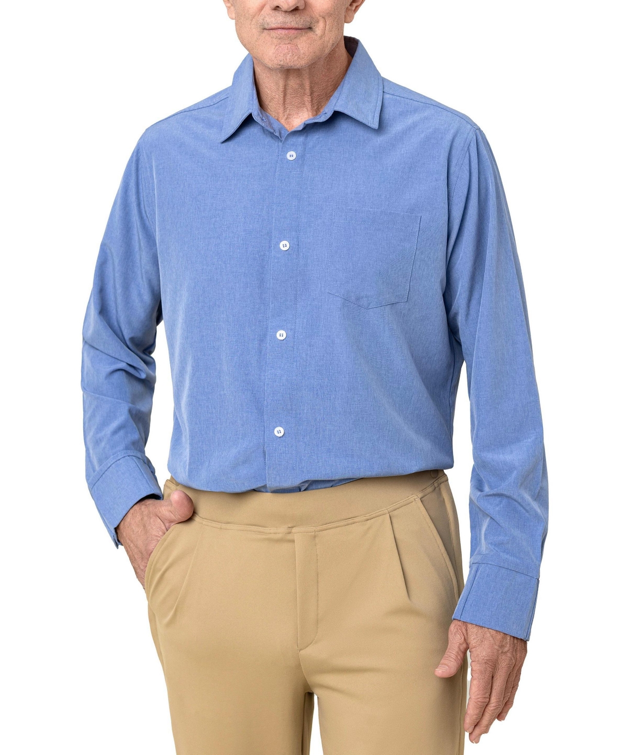 JOE & BELLA MEN'S ADAPTIVE SLIM-FIT MAGNETIC BUTTON-DOWN SHIRT 