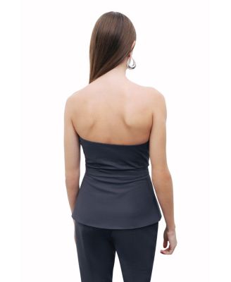 Women's Zippered Corset Look Blouse