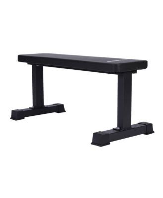 Steel Frame 600 Lbs Capacity Foam Padded Flat Weight Fitness Equipment Home Gym Freeweight Barbell Bench for Strength Full Body Exercise