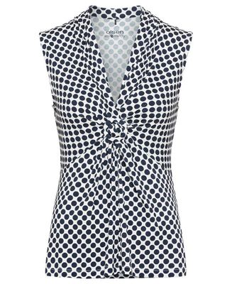 Женская рубашка без рукавов Olsen в горошек