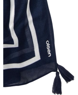 Шарф Olsen в горошек с принтом по краям