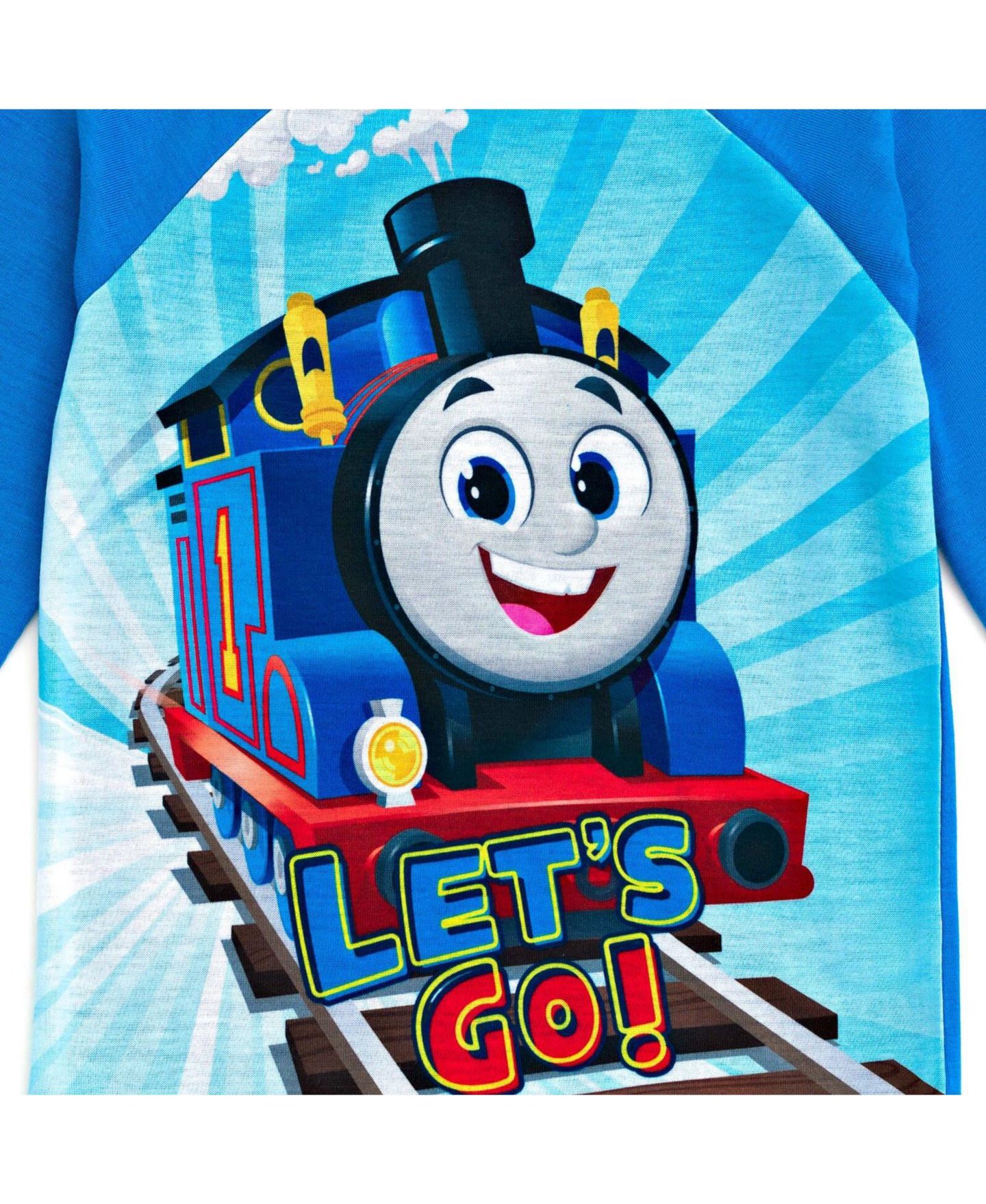 Тапочки Thomas & Friends Pajama Shirt Pants and Slippers 3 Piece для мальчиков-малышей, цвет: Синий — фото 3