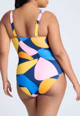 Цельный купальник с фурнитурой ELOQUII Plus Size