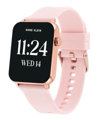 Women's Connect It Stellar Smartwatch with Rose Gold-Tone Stainless Steel Mesh and Pink Silicone Band, 45mm