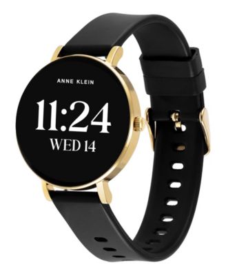 Women's Connect It Prism Smartwatch with Two-Tone Metal Alloy and Black Silicone Band, 30mm