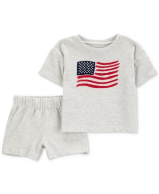 Carter's - Baby 2-Pc. American Flag T-Shirt & Shorts Set