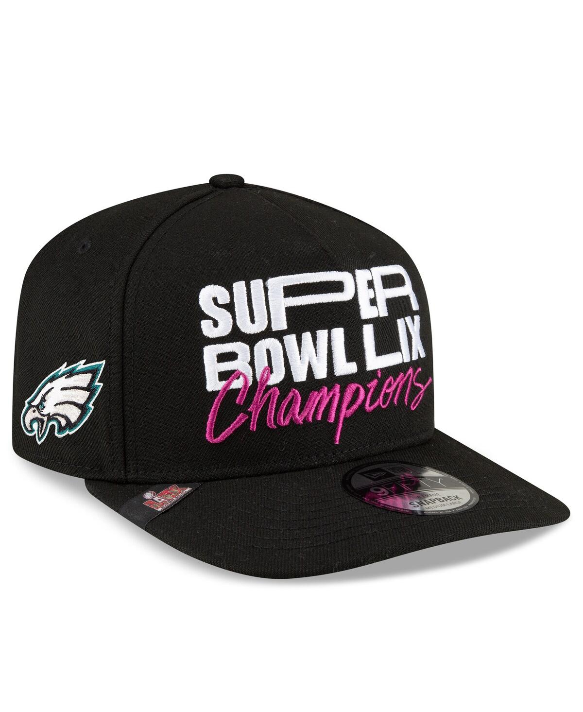 New Era Men's Black Philadelphia Eagles Super Bowl Lix Champions Parade A-frame 9fifty Snapback Hat In Black