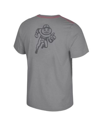 Мужская серая футболка Colosseum с двойным логотипом Ohio State Buckeyes от Colosseum
