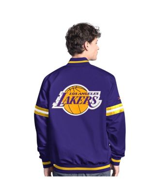 Men's Purple/Gold Los Angeles Lakers Scout Full Snap Varsity Jacket
