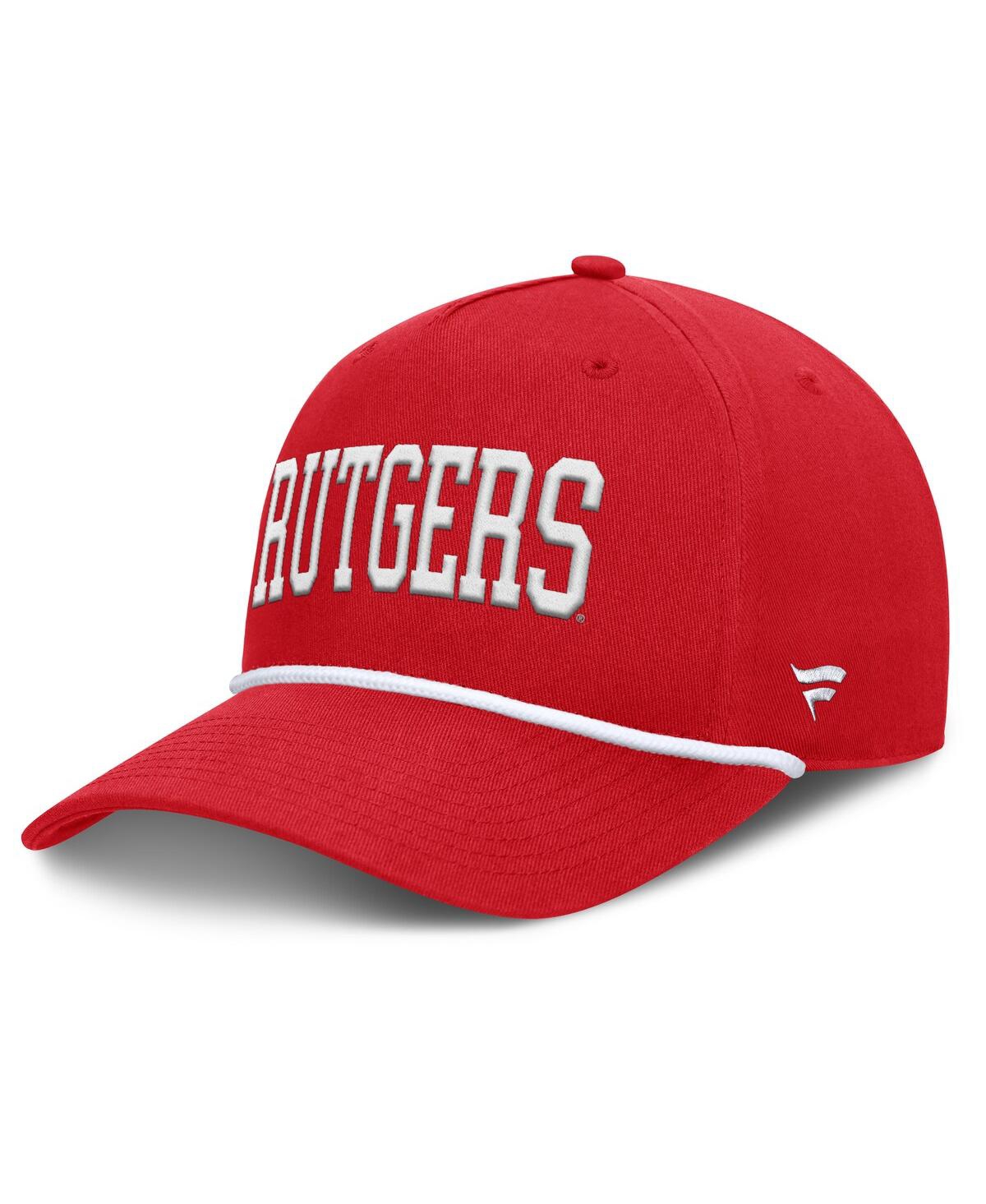 Fanatics Men's Scarlet Rutgers Scarlet Knights Foul Ball Rope Adjustable Hat In Scarlet