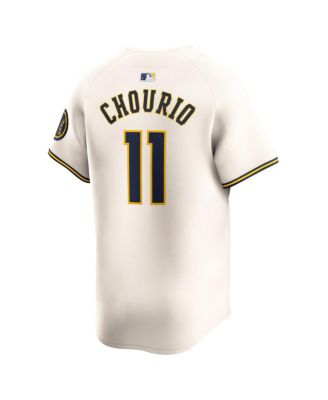 Мужская футболка Nike Jackson Chourio Cream Milwaukee Brewers Home Limited Player Jersey от Nike