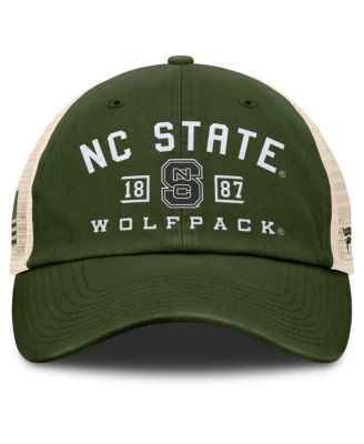 Мужская оливковая шляпа Fanatics из волчьей стаи штата Северная Каролина в стиле милитари, регулируемая шляпа дальнобойщика Frontier