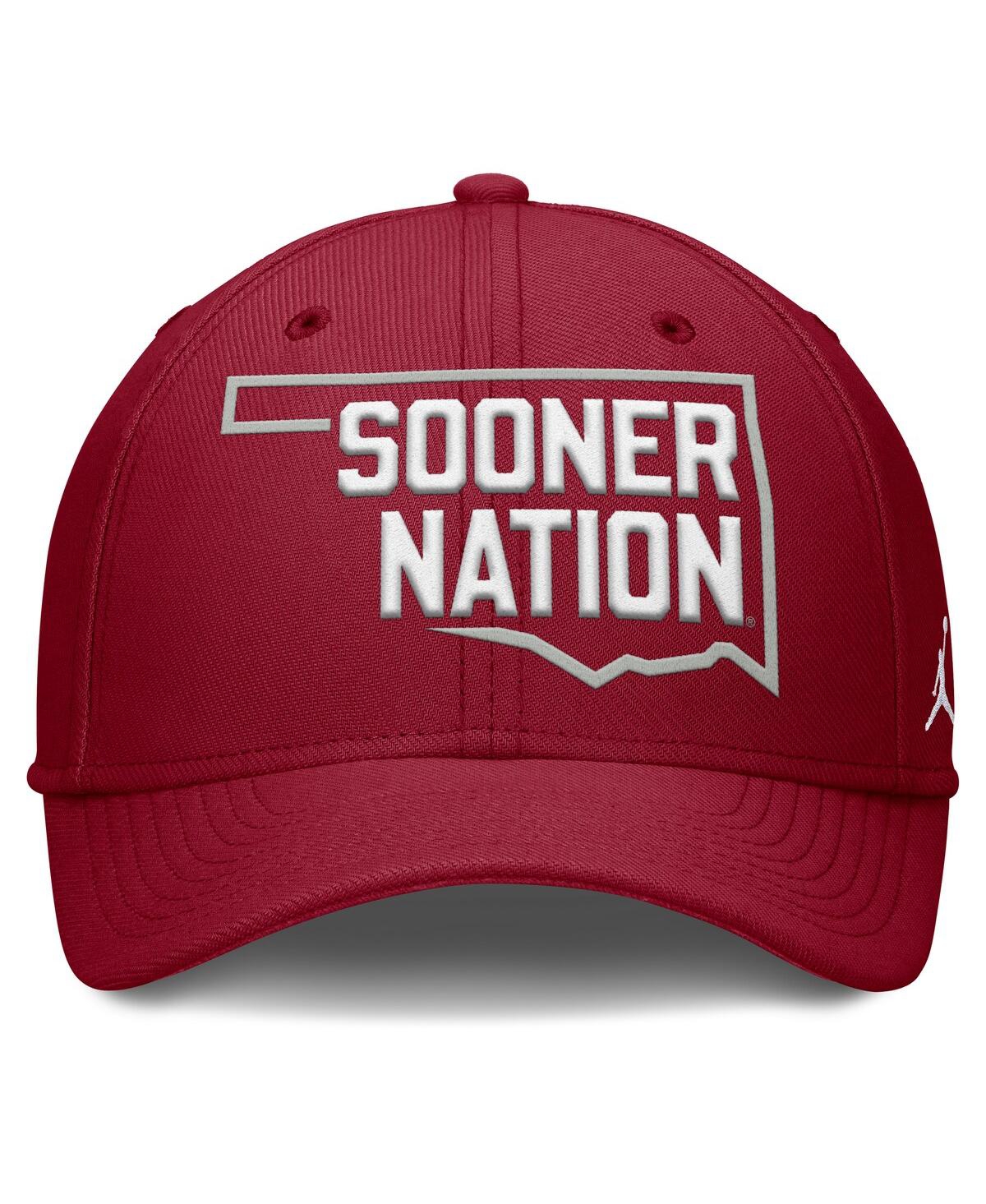 JORDAN MEN'S CRIMSON OKLAHOMA SOONERS LOCAL SWOOSH FLEX HAT 