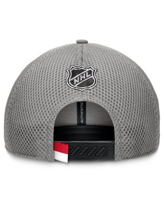 Мужские куртки Fanatics серого цвета Columbus Blue Jackets Authentic Pro Home Ice Trucker с регулируемой шляпой