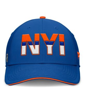 Men's Royal/Orange New York Islanders Authentic Pro Rink Team Code Flex Hat