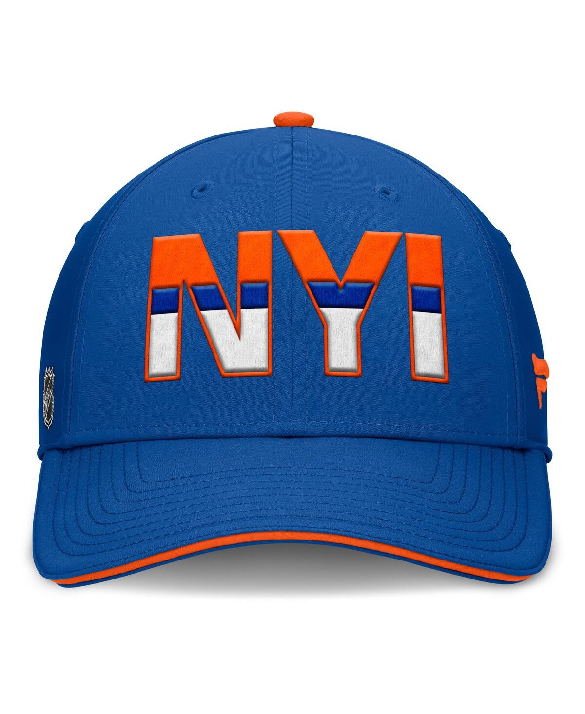 Fanatics Men's Royal/orange New York Islanders Authentic Pro Rink Team Code Flex Hat In Royal,orange