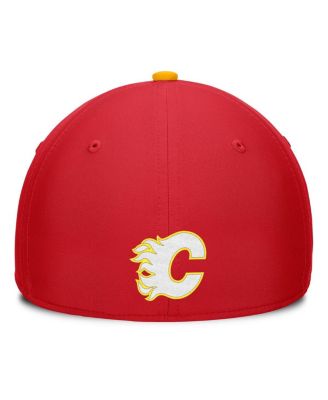 Мужская красно-золотая кепка Fanatics Calgary Flames Authentic Pro Rink Team Code Flex от Fanatics