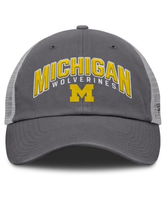 Мужская угольная шляпа Fanatics Michigan Wolverines с ионной регулировкой для дальнобойщиков