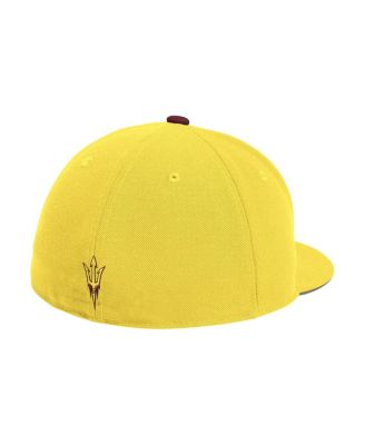Мужская бейсболка Adidas Gold Arizona State Sun Devils, облегающая форму на поле, с золотым покрытием