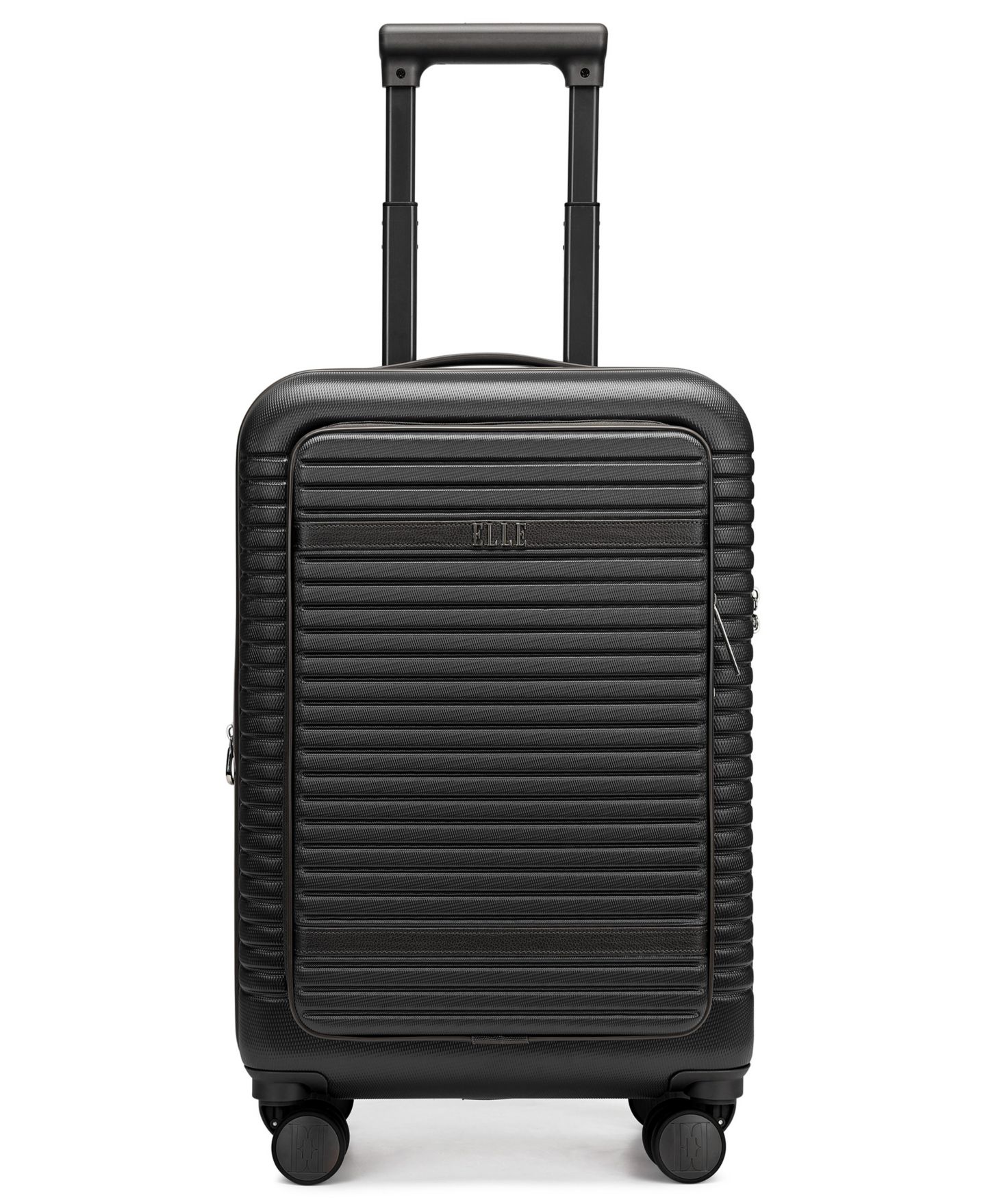 Чемодан ELLE Escape 22.5" Expandable Carry-On Suitcase with Front Laptop Pocket, цвет: Чёрный — фото 1