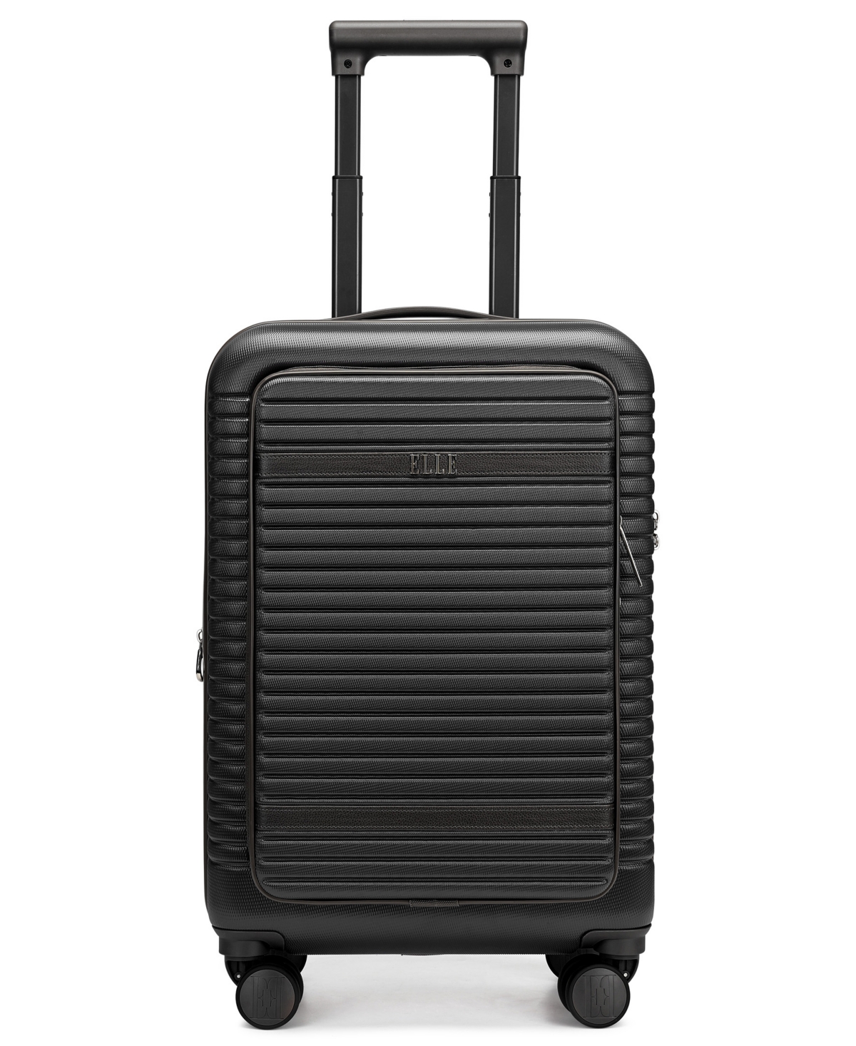 Elle Escape 22.5" Expandable Carry-on Suitcase With Front Laptop Pocket In Black