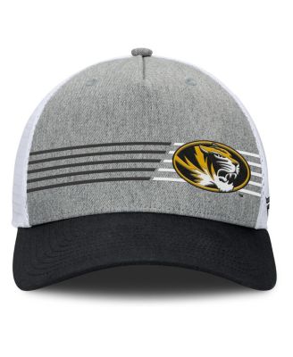 Мужская шляпа дальнобойщика Fanatics Heather Gray/Black Missouri Tigers Profile с регулируемой посадкой