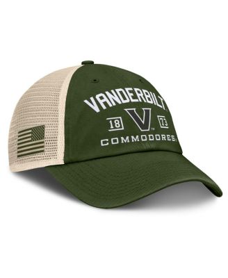 Мужская оливковая шляпа Fanatics Vanderbilt Commodores OHT Military Appreciation, регулируемая для дальнобойщиков на границе.