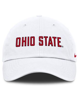 Мужская белая регулируемая шляпа Nike Buckeyes с эмблемой основного клуба Nike Ohio State Buckeyes.