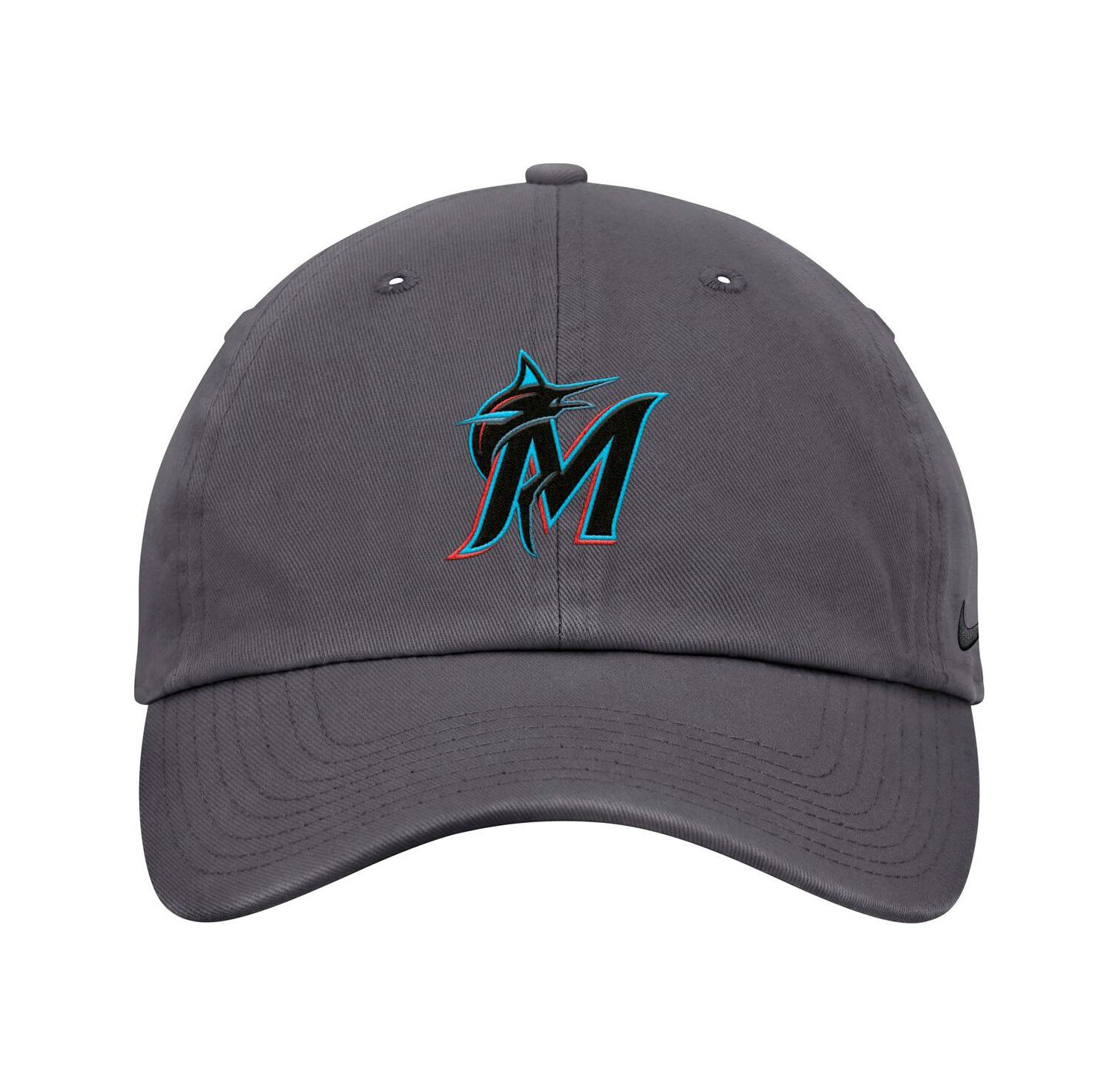 Men's Gray Miami Marlins Club Adjustable Hat