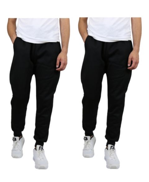 Мужские брюки Blue Ice 2-Pack Fleece-Lined Jogger Sweatpants, цвет: Чёрный