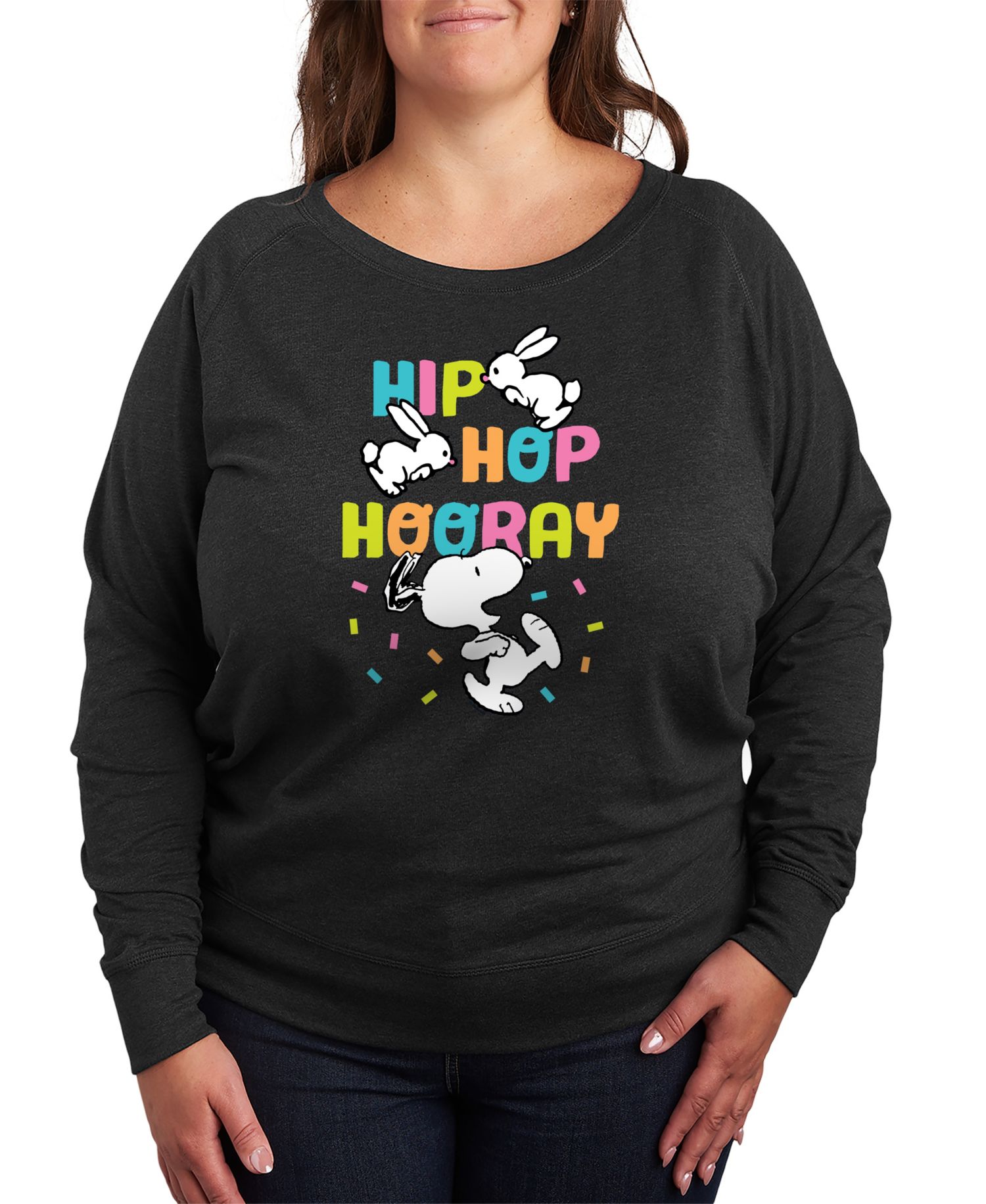 Plus Size Peanuts Hip Hop Hooray Graphic Pullover T-Shirt