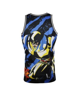 Men's Black Wolverine Comic Big Print Mesh Jersey