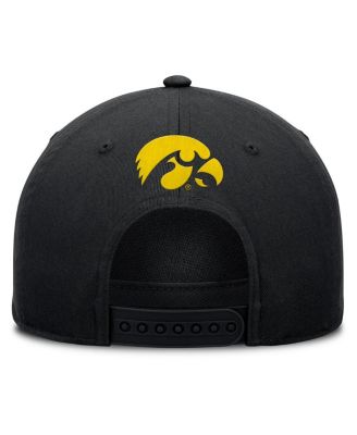 Men's Black Iowa Hawkeyes Foul Ball Rope Adjustable Hat