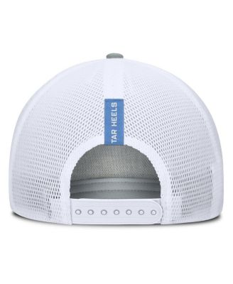 Мужская шляпа Fanatics Heather Grey/Carolina Blue North Carolina Tar Heels с регулируемым профилем дальнобойщика