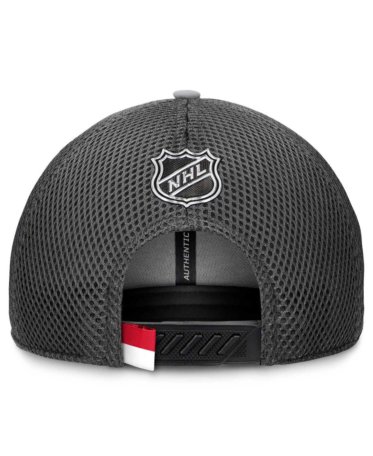 Fanatics Men's Gray Columbus Blue Jackets Authentic Pro Home Ice Trucker Adjustable Hat In Gray