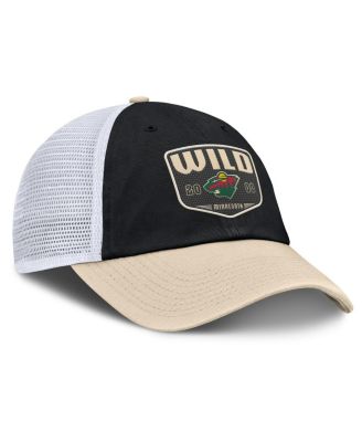 Fanatics - Men's Black Minnesota Wild Fundamental One-Time Trucker Adjustable Hat