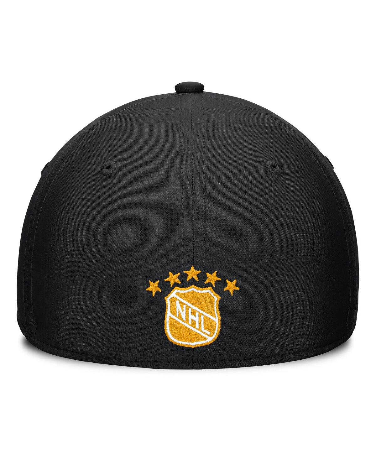 Fanatics Men's Black/gold Boston Bruins Heritage Captain Flex Hat In Black,gold