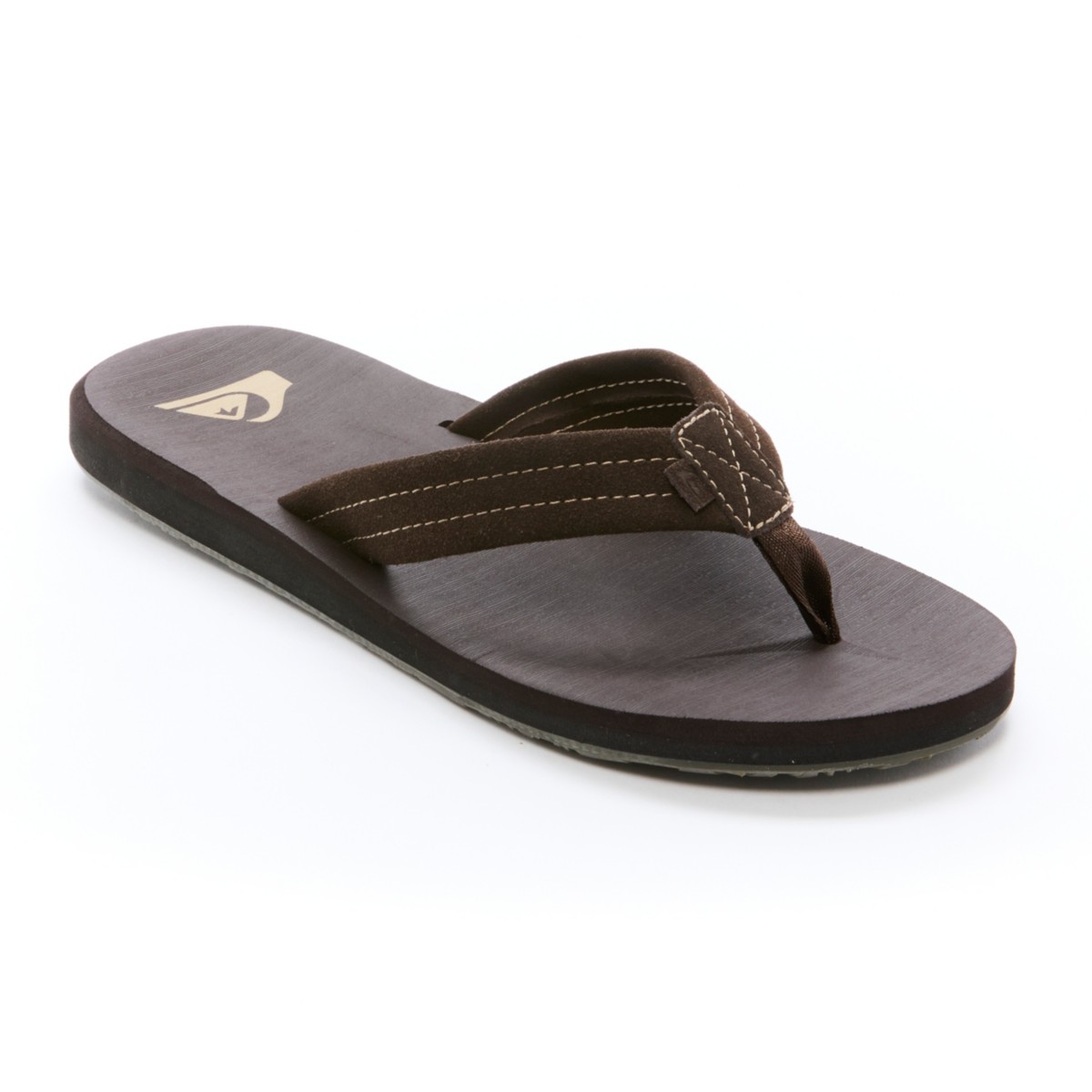 Мужские сандалии Quiksilver Men's Carver Suede Flip Flops — фото 1