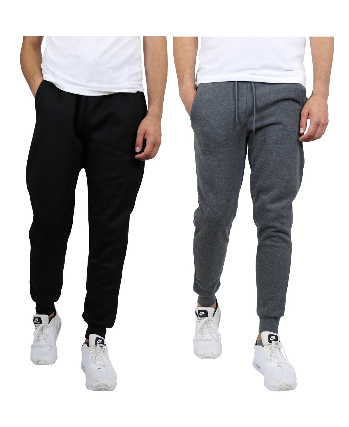 Men's 2-Pack Fleece-Lined Jogger Sweatpants - Red, Olive