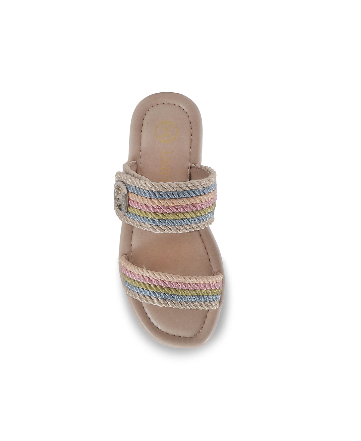 SAM & LIBBY LITTLE AND BIG GIRLS BELLE CORD SLIDE SANDALS 