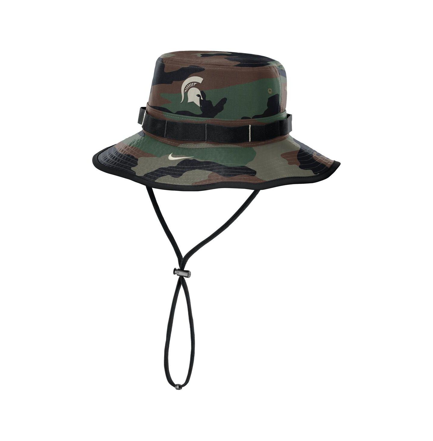 Мужская панама Nike Camo Michigan State Spartans 2024 Military Appreciation Apex Bucket Hat — фото 1