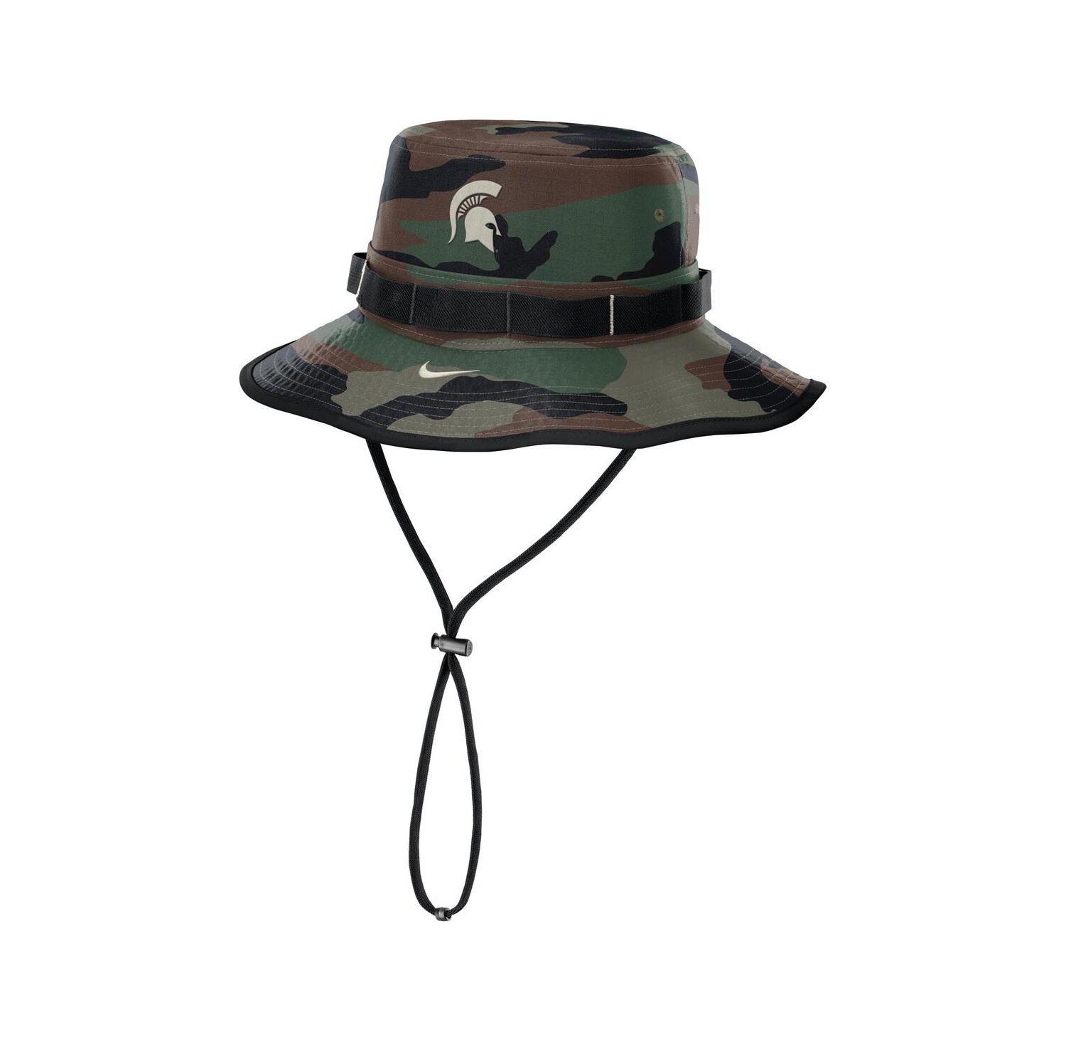 Men's Camo Michigan State Spartans 2024 Military Appreciation Apex Bucket Hat